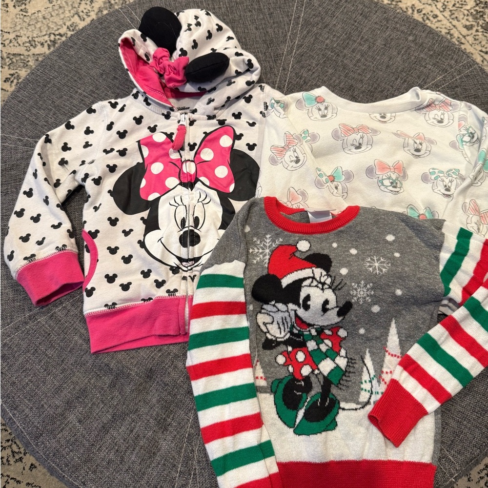 Set of 3 Disney Minnie Mouse Long-sleeved Shirts